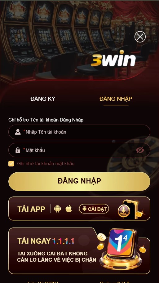 Giao Diện Đăng Nhập Trên Mobile